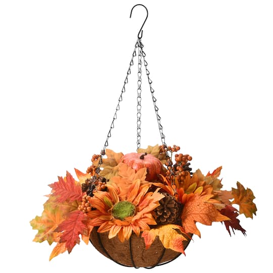 18" Harvest Sunflower Hanging Basket
